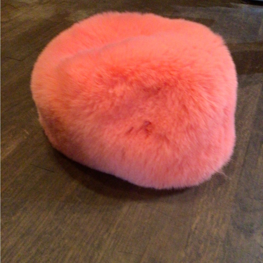 NEW! Rare, Wyeth, coral Ushanka faux fur
